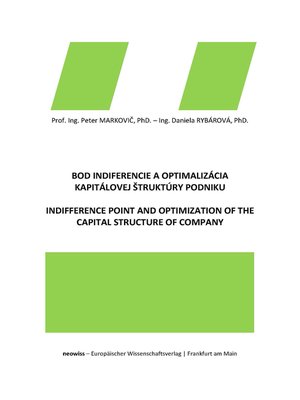 cover image of Bod indiferencie a optimalizácia kapitálovej štruktúry podniku